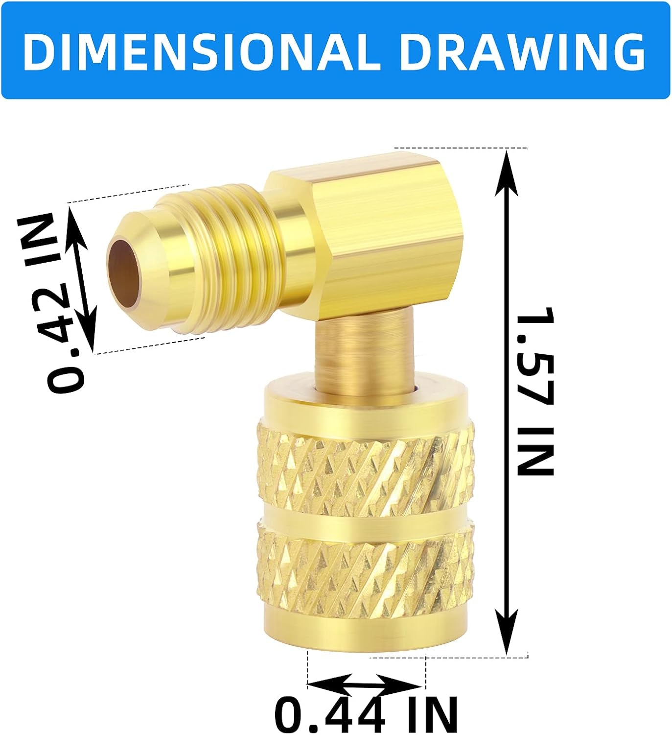 2 Pcs 90 Degrees Elbow R410A Hose Connector,5/16" SAE Female to 1/4" SAE Male Brass Adapter,Suitable for the Hvac/Refrigeration,Mini Split Systems