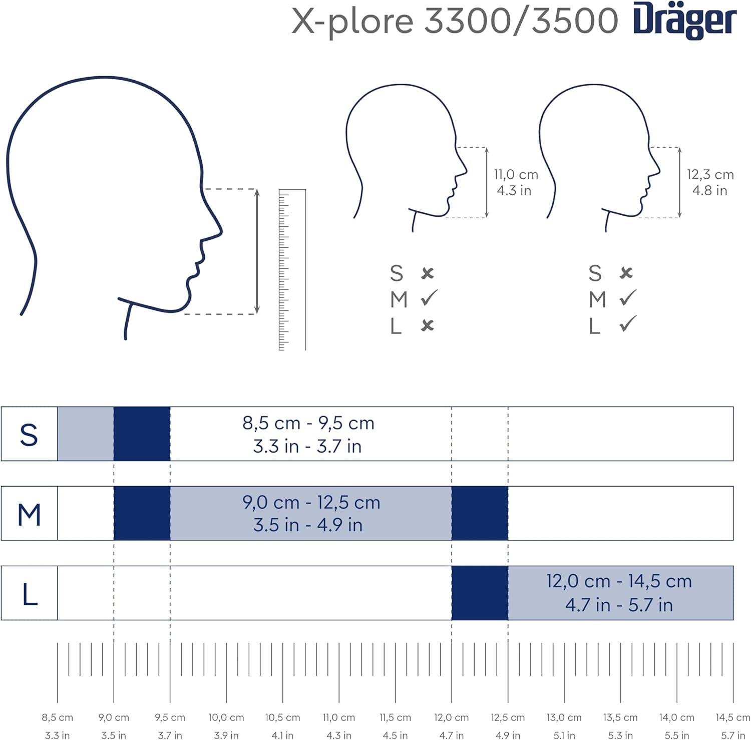 X-Plore 3500 Half-Face Respirator Mask, NIOSH Approved