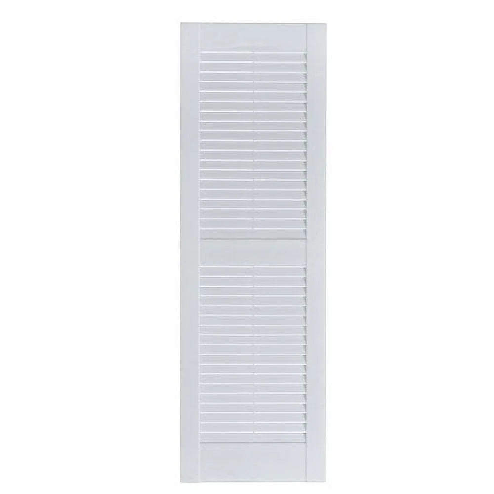 Perfect Shutters IL501555260 Premier Louver Exterior Decorative Shutter, Burgundy - 15 X 55 In.