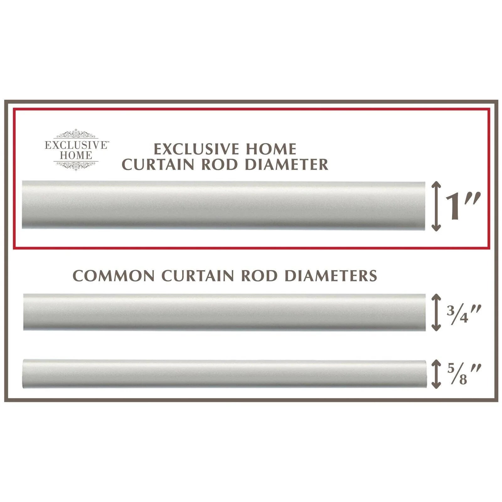 Silver Aged Sphere 1" Curtain Rod and Coordinating Finial Set, Matte Silver, Adjustable 36"-72"
