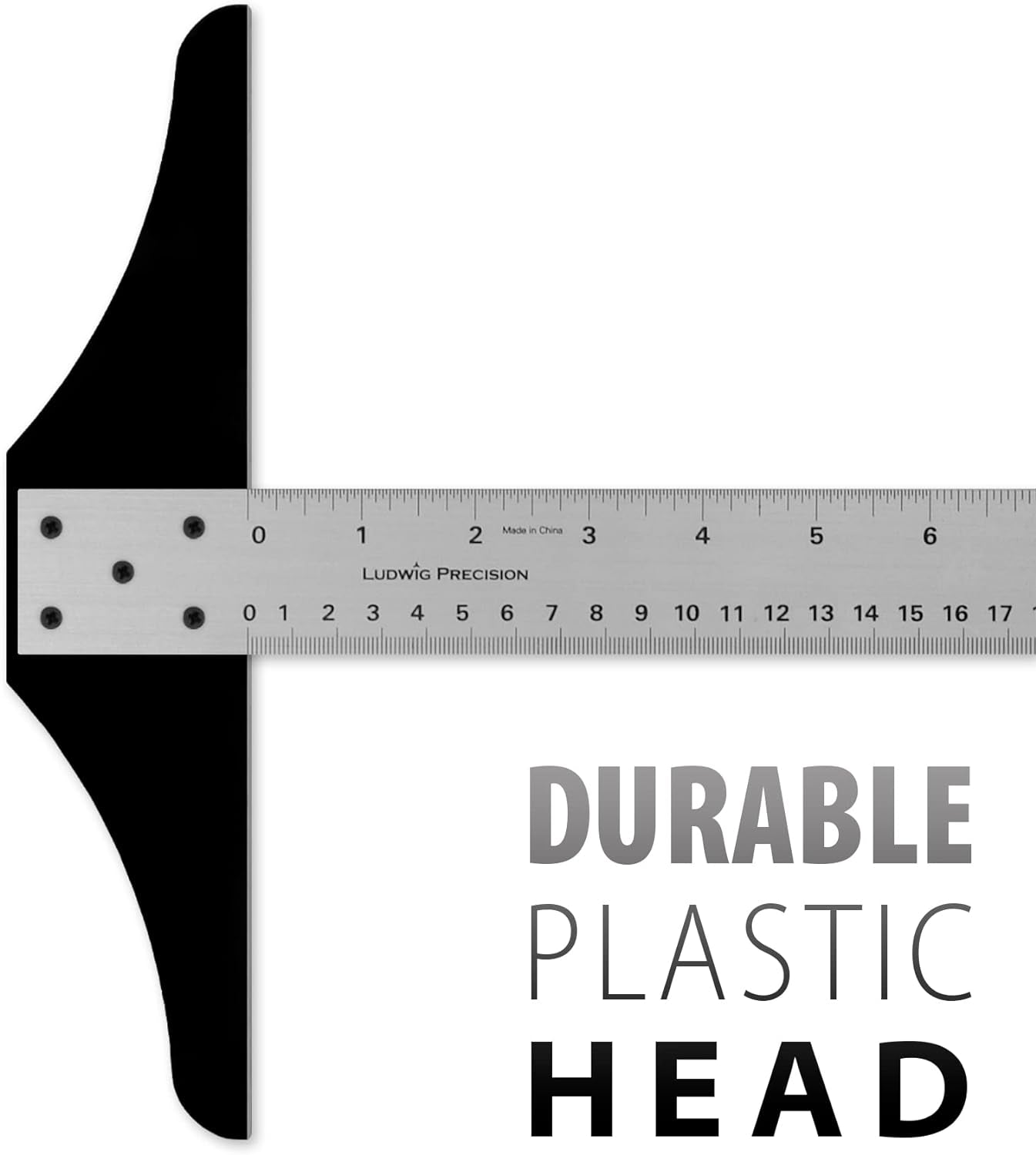 Heavy-Duty Aluminum T-Square for Art Framing & Drafting, Silver, 36-Inch (2 Pack)