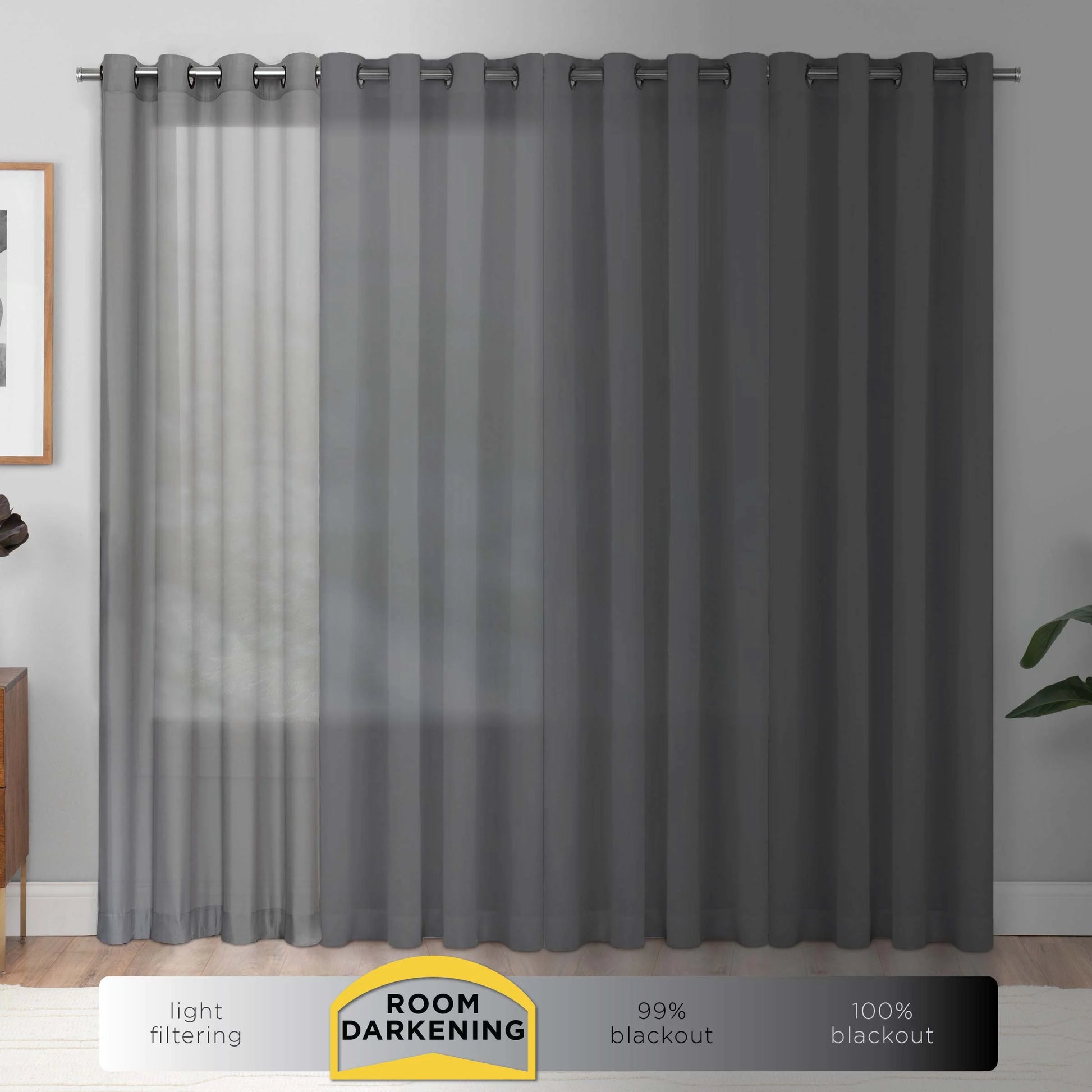 Print Room Darkening Curtain Panel Pair, Set of 2, Purple Unicorn, 30" W X 84"L