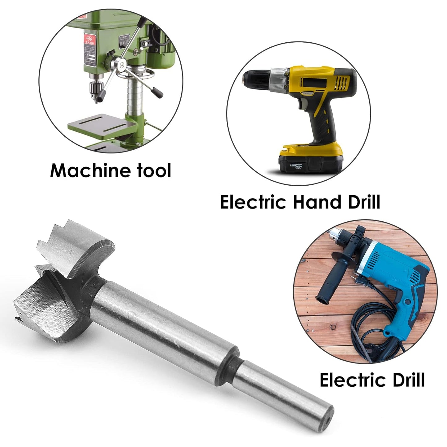 Forstner Bit Set 8Pcs - Forstner Bit Wood Drilling, Forstner Drill Bit with Center Positioning