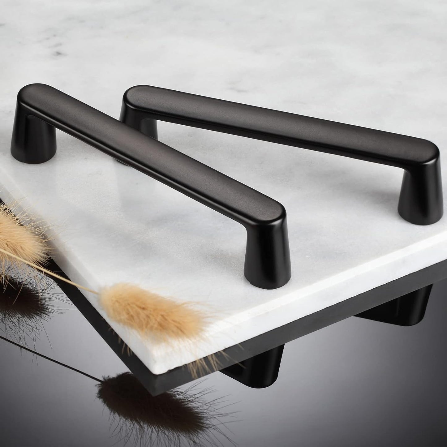 10 Pack Black Cabinet Pulls Black Kitchen Cabinet Handles - Hole Spacing 7-1/2 Inch Cabinet Pulls Black and Black Pulls for Cabinets, Black Dresser Handles and Cupboard Handles