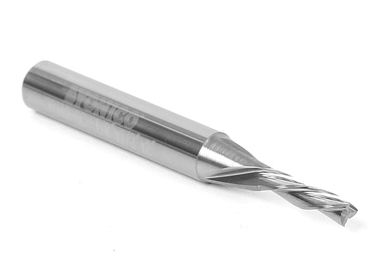 Downcut Router Bits Spiral 3 Flute Solid Carbide CNC Low Helix End Mill 1/8-Inch Dia. 1/4-Inch Shank 36310-SC