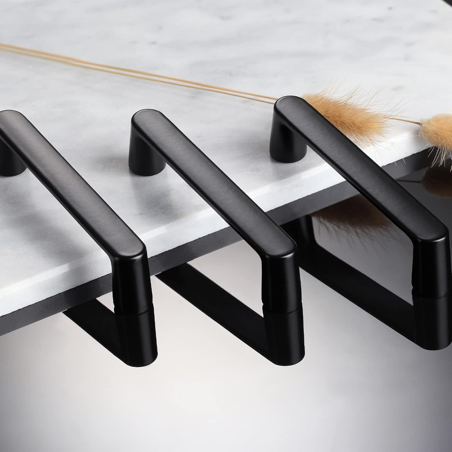 10 Pack Black Cabinet Pulls Black Kitchen Cabinet Handles - Hole Spacing 7-1/2 Inch Cabinet Pulls Black and Black Pulls for Cabinets, Black Dresser Handles and Cupboard Handles
