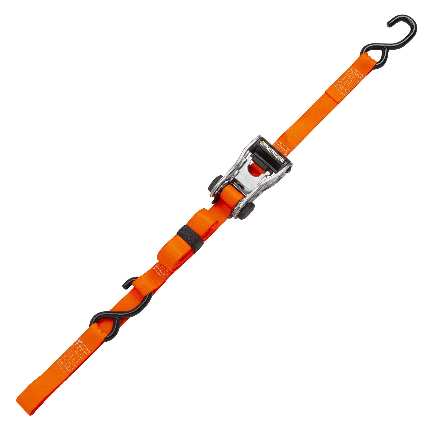 (2 Pack)  1-1/4 In. X 14 Ft. Orange Carbonx Heavy Duty Ratchet Tie down Straps, 1,000 Lb. Safe Work Load - 2 Pack
