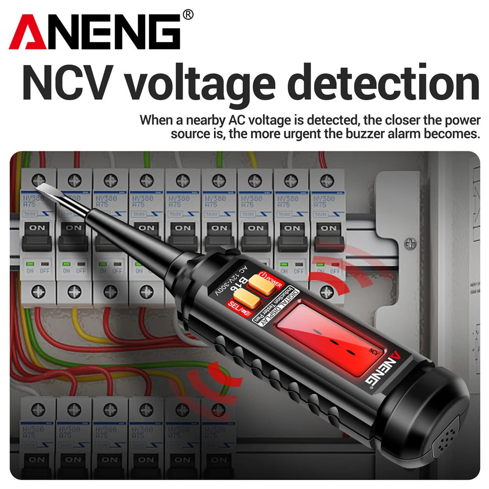 AC 12V-300V Non-Contact Voltage Detector Digital Smart Induction Test Pen Voltage Test Pen Wire Breakpoint Finder Live Wire Test