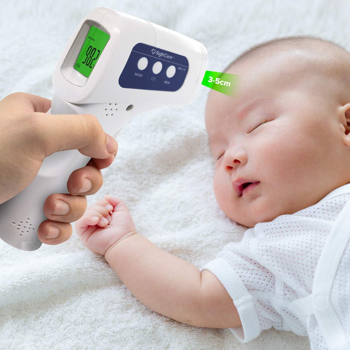 No-Touch Infrared Forehead Thermometer with Instant Results for School, Home, and Businesses, Case of 50