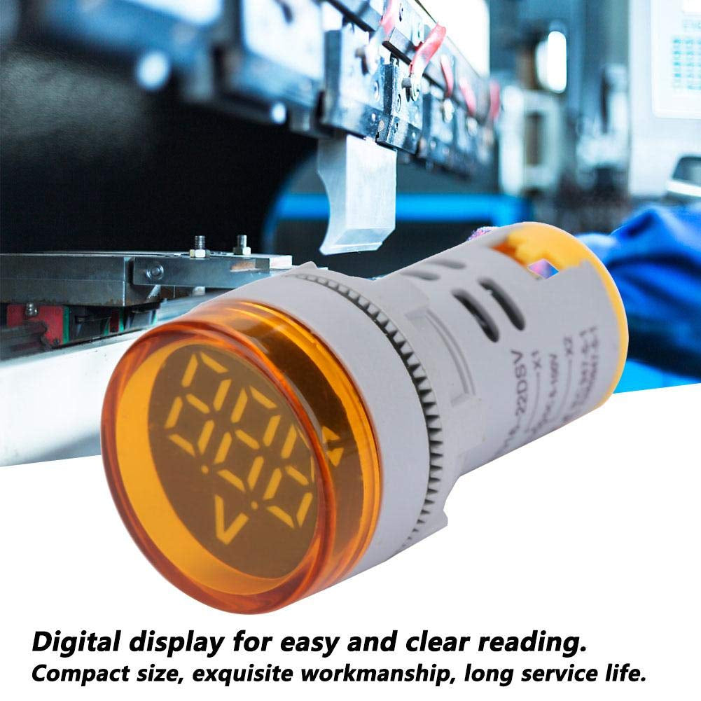 DC Voltage Display Digital LED Display Voltmeter 6-100V Voltage Meter Monitor round Lamp Tester Indicator Light Panel