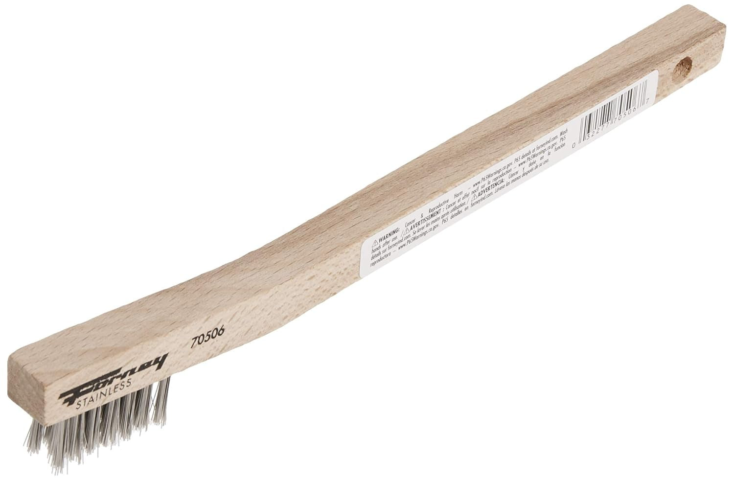 70506 Wire Scratch Brush, Stainless Steel with Wood Handle, 7-3/4-Inch-By-.006-Inch