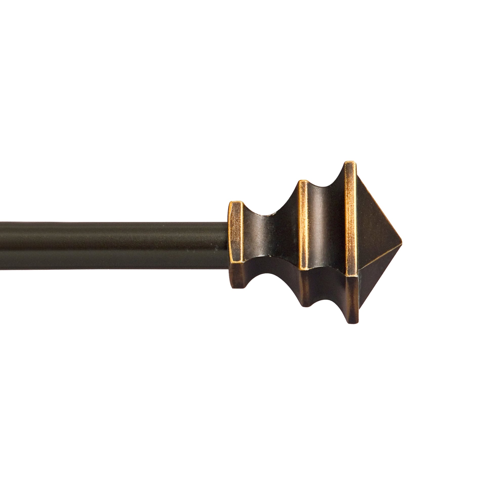 (2 Pack)  Arts & Crafts 28-48" Petite Café Adjustable Curtain Rod, 1/2" Dia., Oil Rubbed Bronze