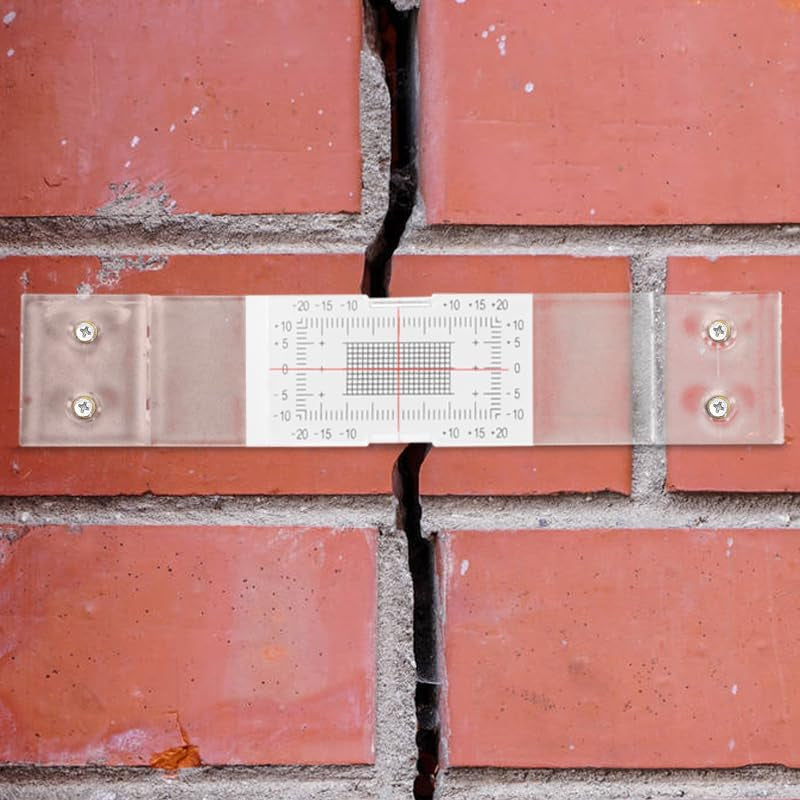 Concrete Crack Monitor, Crack Monitoring Record Standard Tell-Tale Crack Monitor for the Standard and Corner Tell-Tale (3PC)