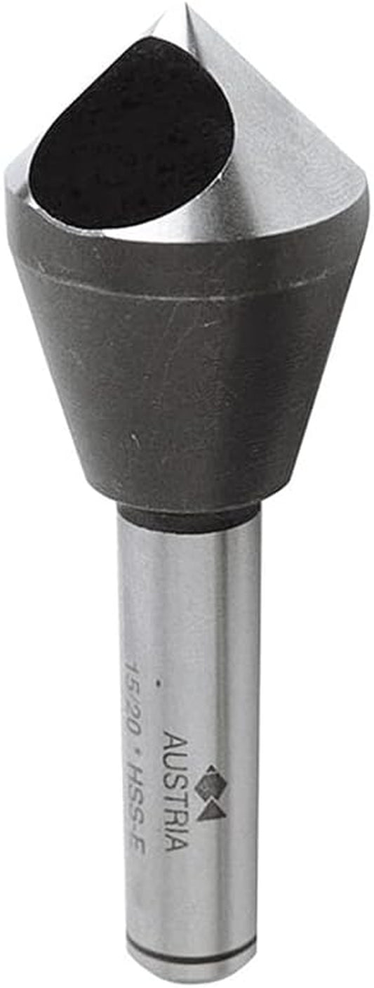 Cobalt HSS Countersink – 15-20Mm Diameter, 12Mm Shank, 85Mm Length, Precision 90° Countersink for Wood and Metal, FSH-117063, Made in Austria