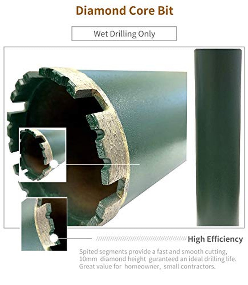 VCB 3 Inch Wet Concrete Diamond Core Drill Bit for Concrete Stone Granite Marble (3")