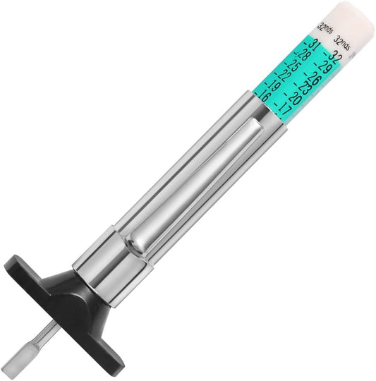 Color Coded Tire Tread Depth Gauge - Accurate Measurement Tool, Green Type