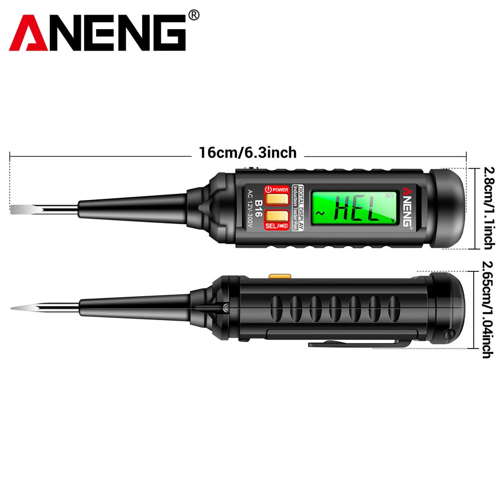 AC 12V-300V Non-Contact Voltage Detector Digital Smart Induction Test Pen Voltage Test Pen Wire Breakpoint Finder Live Wire Test