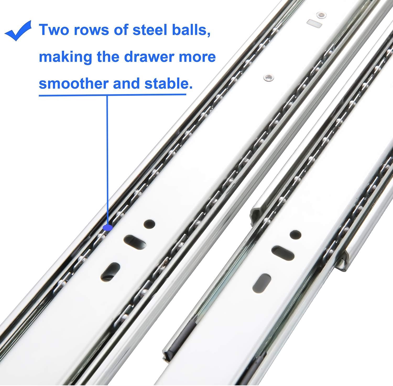 10 Pair of 22 Inch Hardware Soft Close Full Extension Side Mount Ball Bearing Sliding Drawer Slides