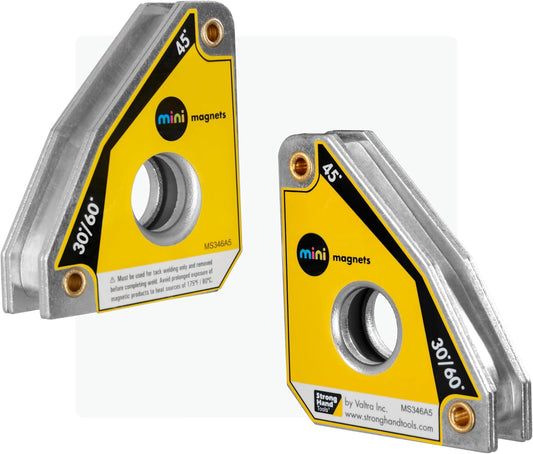 Mini Magnetic Squares, Size: 2.3”X2”X.6”, Angles: 30º/60º, 45º, 90º, Light Duty (Twin Set), MS346AT