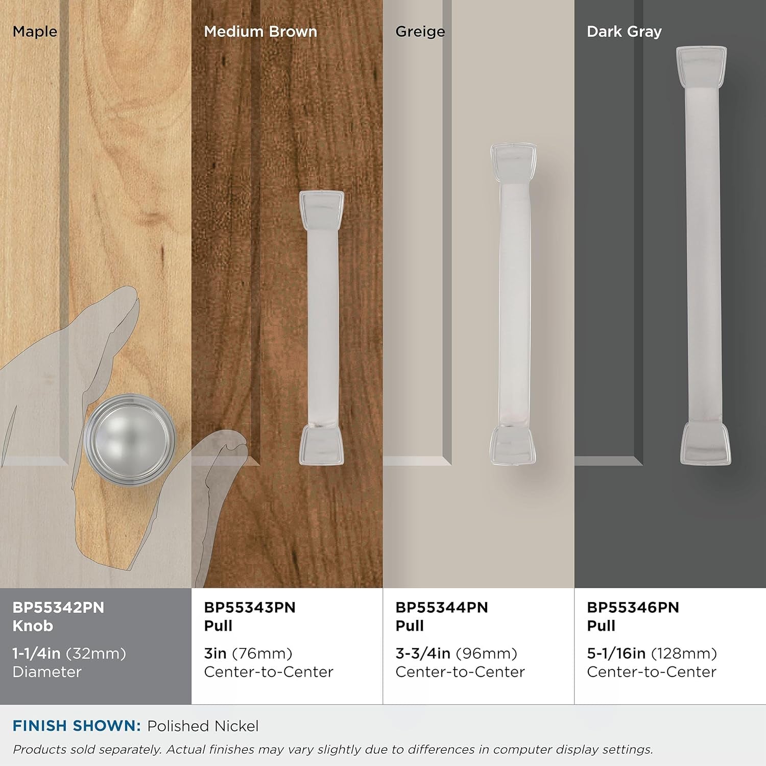 | Cabinet Knob | Polished Nickel | 1-1/4 Inch (32 Mm) Diameter | Revitalize | 1 Pack | Drawer Knob | Cabinet Hardware