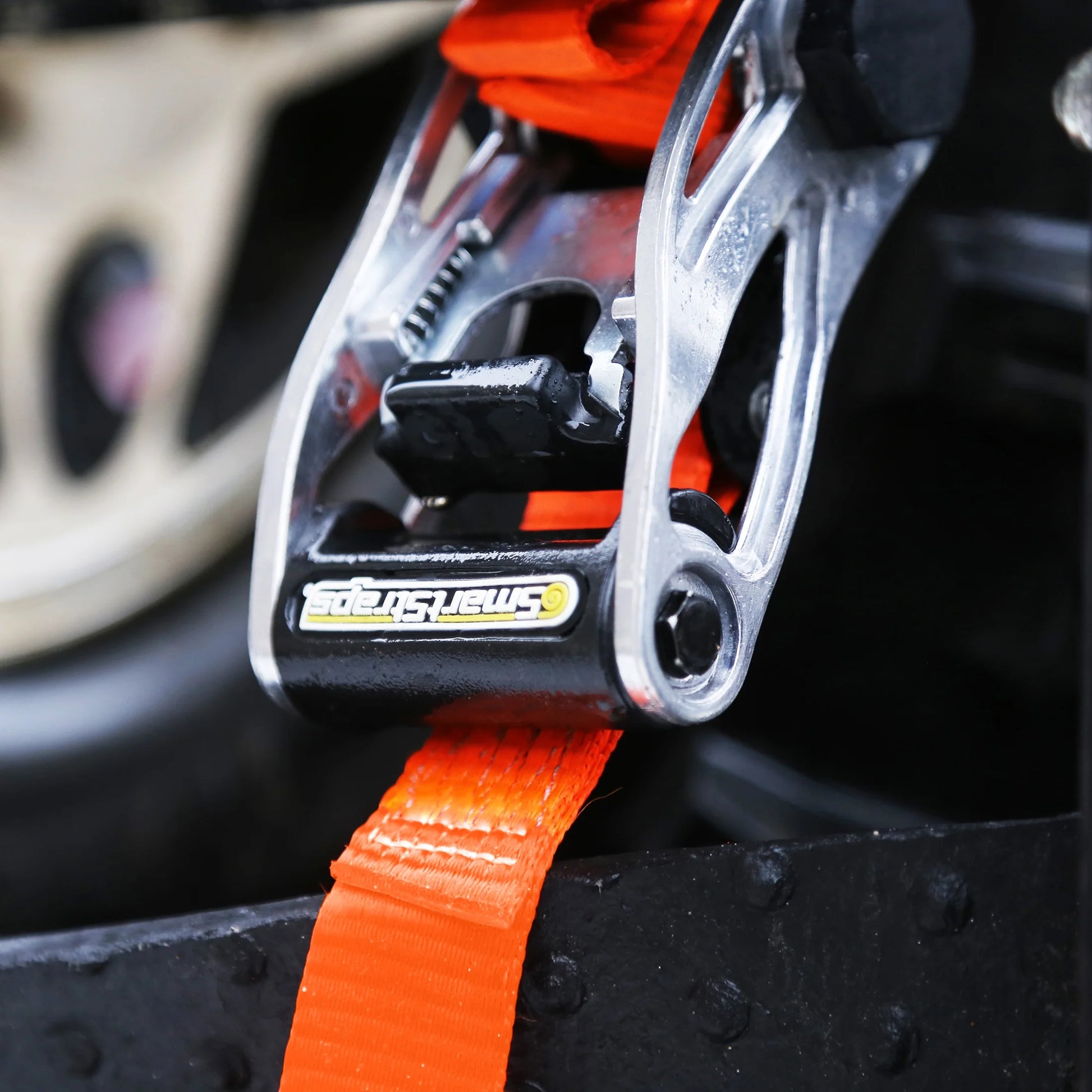 (2 Pack)  1-1/4 In. X 14 Ft. Orange Carbonx Heavy Duty Ratchet Tie down Straps, 1,000 Lb. Safe Work Load - 2 Pack