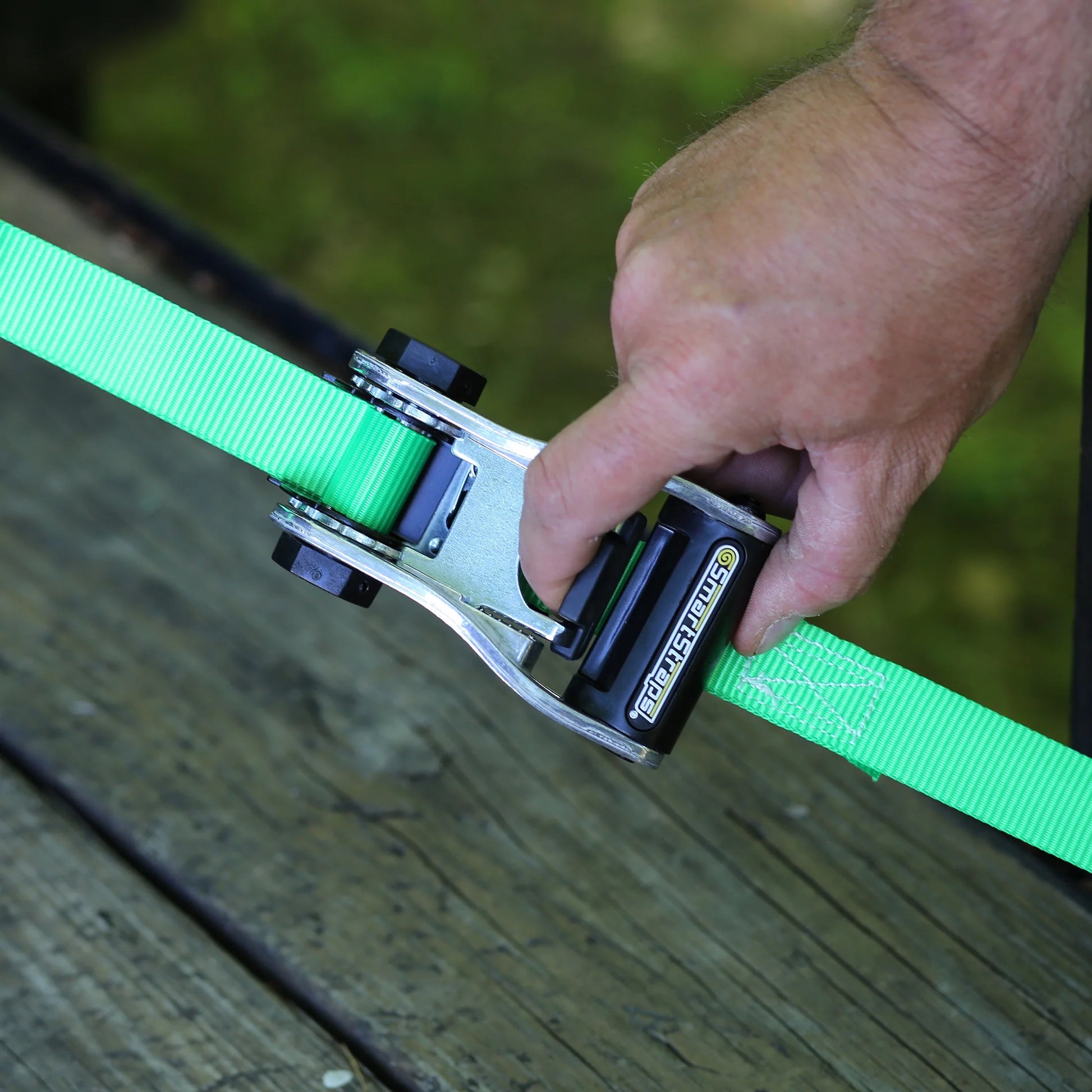 (2 Pack)  1 In. X 12 Ft. Green Ratchetx Standard Duty Ratchet Tie down Straps, Padded Handle, 500 Lb. Safe Work Load - 2 Pack